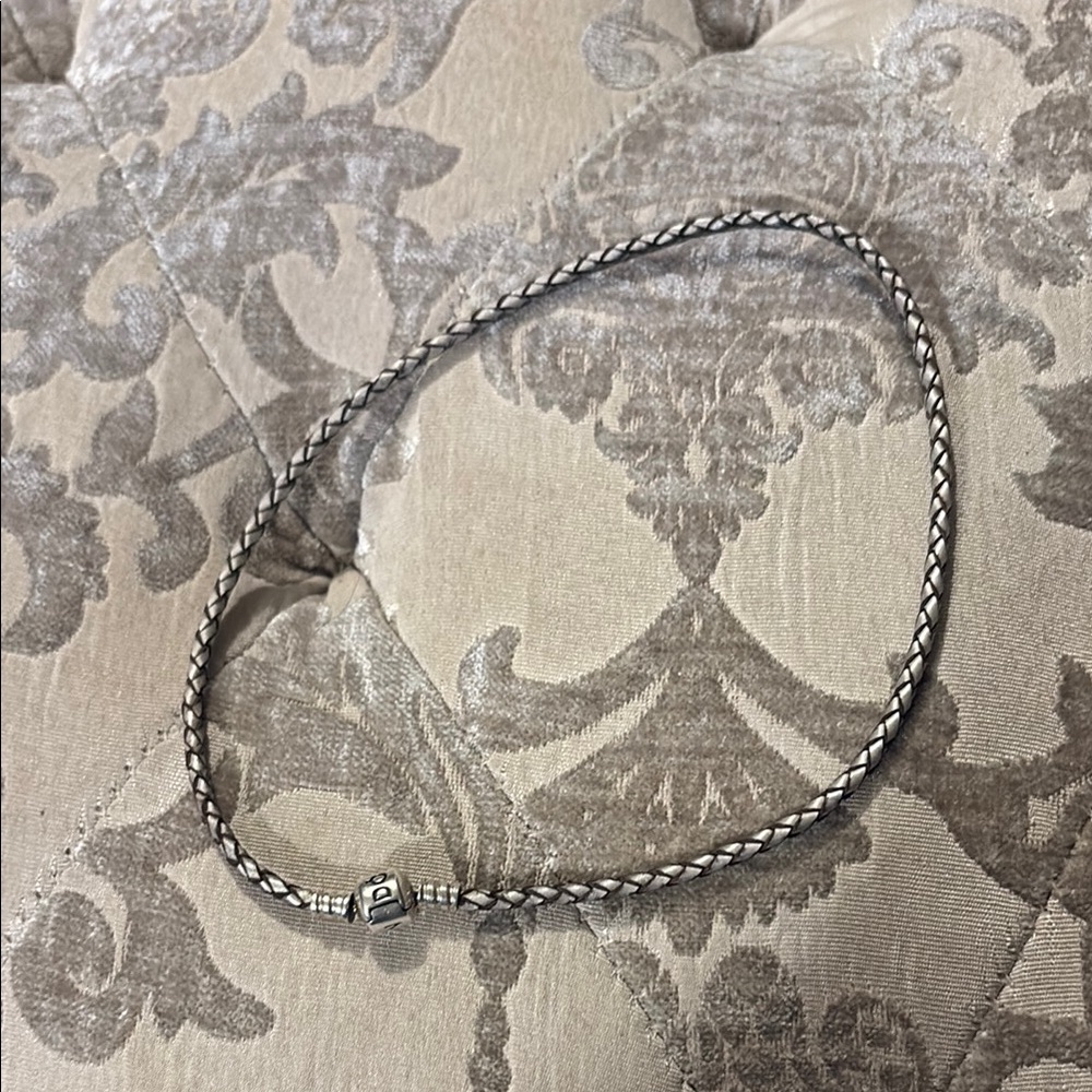 Elegant Pandora Silver Double Wrap Bracelet- standard size.
